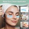 FWUNYVN 5Pairs Reusable Under Eye Patches, Silicone Under Eye Masks with Tin Box, Reduce Wrinkles and Fine Lines, Pair with Metal Eye Cream Applicator