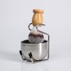 Kikc 4 in 1 Shaving Brush Set, Shaving Bowl, shaving soap and Shaving Stand & Shaving Brush Holder Made of Stainless Steel Shaving Set,Great Gift Set for Men and Women