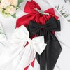 YOUSHEME 3pcs Hair Bows for Woman Cute Hair Accessories Silky Satin Barrettes Ponytail Holder Bow Hair Clips Hair Ribbon Tassel with Long Tail Hair Ribbons for Woman Girls