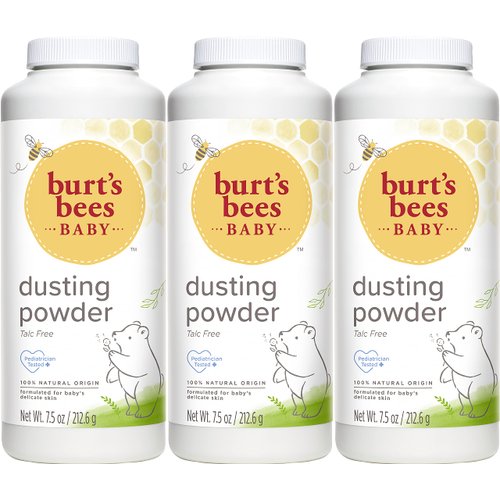Burt's Bees Baby Powder, Hypoallergenic Dusting Powder, Non-Irritating, Calming Skin Care, All Natural, Talc Free,7.5 Ounce (Pack of 3)