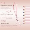 Domality 12 Colors Matte Lip Liner Pencil Set, 12Pcs Creamy Nude Lip Liner, Smooth Long Lasting Waterproof High Pigmented Lip Makeup Pencil