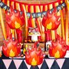 9 Pcs Fire Balloons 28 Inch Flame Balloons Decorations, Red Fire Balloons for Fireman Theme and Fire Truck Birthday Party Supplies