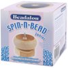 Beadalon Spin-N-Bead, Junior Size Bead Spinner Bowl Includes 1 Curved Big Eye Needle for Easy Bead Stringing and Jewelry Making, Natural