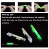 THKFISH Fishing Glow Sticks Rod Tip Glow Sticks Fishing Rod Floats Glow Sticks Fishing Rod Night Fishing Light Fishing Green Fluorescent Light 20pcs(10bags) #L