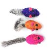 Kats'N Us Sisal Mouse Cat Toy Rabbit Fur Tail - 3 pk