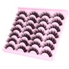 Mink Lashes Fluffy Cat Eye Thick zanlufly False Eyelashes Natural Curly Fake Eyelashes 18MM Full 8D Volume Lashes Pack 14 Pairs