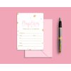 Paper Clever Party Girls Baptism Invitations with Envelopes for Christening, Naming Ceremony, Dedication, Confirmation, Baptismal, Communion Pink and Gold Blank Card Set, 15 Pack