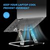 Lpoake Adjustable Foldable Laptop Stand, Portable Ergonomic Computer Stand for Laptop, Compatible with 10 to 15.6 Inches Notebook Computers