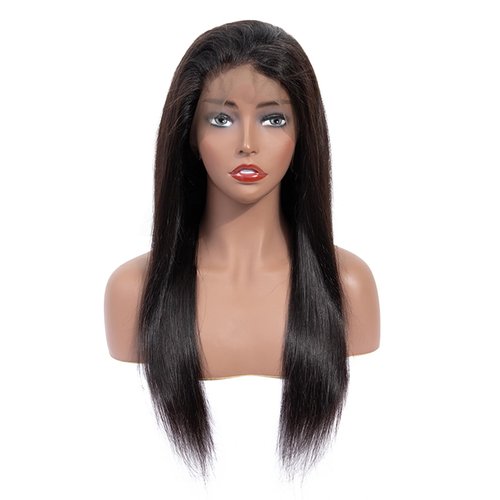 yuccy Straight Lace Front Wigs Human Hair 26 Inch 13x4 HD Transparent Lace Front Wigs Human Hair Pre Plucked with Baby Hair 200% Density Brazilian Virgin Human Hair Full Frontal Wigs for Black Women…