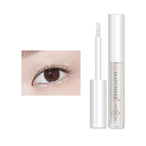 Kyannkra Liquid Glitter Eyeshadow,Liquid Glitter Eyeliner Metallic Glitter Shimmer Eye Looks Waterproof Long Lasting Quick-Drying Sparkling(T02)