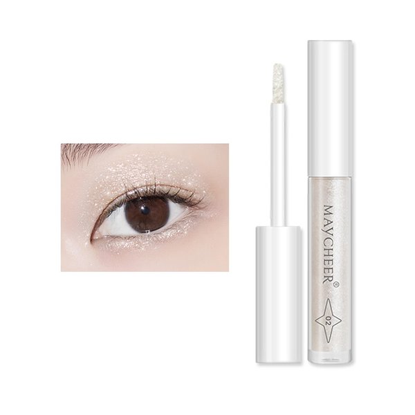 Kyannkra Liquid Glitter Eyeshadow,Liquid Glitter Eyeliner Metallic Glitter Shimmer Eye Looks Waterproof Long Lasting Quick-Drying Sparkling(T02)