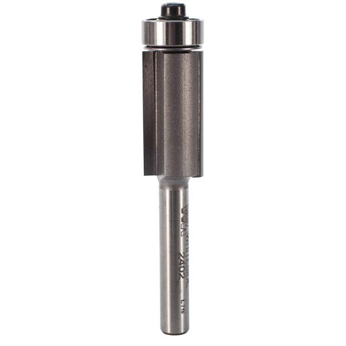 WHITESIDE PART #2402 CARBIDE-TIP FLUSH TRIM 2 FLUTE ROUTER BIT W/BEARING 1/2 DIA X 1" CL X 1/4" SHANK