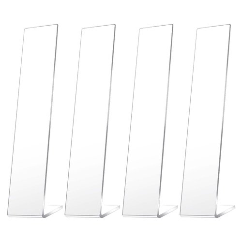4 Pcs Acrylic Clear Hair Clip Display Stand L-Shaped Hairpin Display Holder Barrette Display Stand Holder Hair Clip Organizer Stand Holder Bracelet Bangle Display Stand for Teen Girls Women