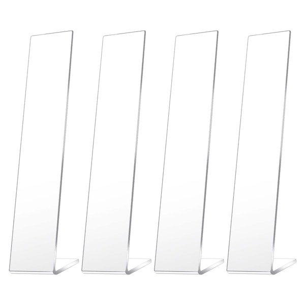 4 Pcs Acrylic Clear Hair Clip Display Stand L-Shaped Hairpin Display Holder Barrette Display Stand Holder Hair Clip Organizer Stand Holder Bracelet Bangle Display Stand for Teen Girls Women