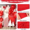 Spandex Fitted Wedding Arch Cover 7.2FT Red Arch Backdrop Cover, Round Top Chiara Backdrop Stand Covers for Wedding Birthday Party Baby Shower Banquet Arch Decoration (Red, 7.2FT)