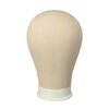 24 Inch Canvas Block Head Mannequin Head for Wigs Salon Wig Head with Mount Hole for Wig Making,Weave Hair Braiding Stand Hat Display Stand,Hairstyle Doll Head Durable Easy to Put Pins In & Out