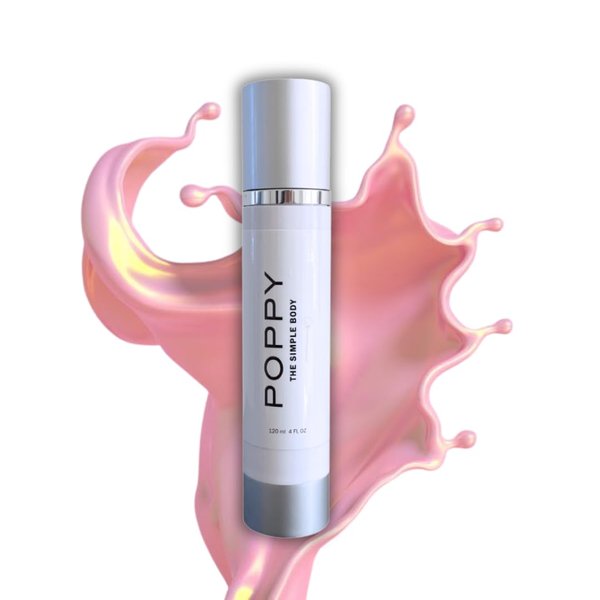 Poppy Simple Body Anti-Aging Serum - Women Hydrating Body & Neck Serum with Vitamin C, Hyaluronic Acid, & Algae Extract - Made from Anti Wrinkle That Reduces Acne & Brightens SKin - 4 Fl Oz Serum