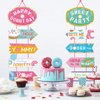 Donut Party Supplies Hanging Porch Sign Banner - Donut Food Theme Party/Tea/Doughnut Baby Shower/Birthday Party Decorations Favors Paper Door Garland