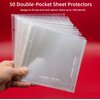 NEGLEX Cookie Stencil Storage Binder, Stamp & Die Cut Storage Binder with 50 Clear Sheet Protectors Holds 6"x6" Size - Clear Binder with D-Rings for Scrapbooking Die-Cuts, Embossing Folders Organizer