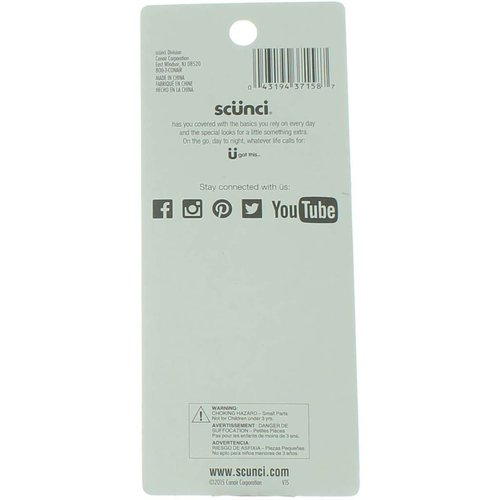 Scunci No-slip Grip Mini Oval Top Jaw Clips, 8 Count