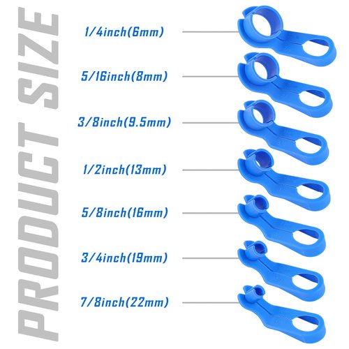 7PCS AC Fuel Line Disconnect Tool Set - 1/4 5/16 3/8 1/2 5/8 3/4 7/8 Inch Fuel Filter Removal Tool Compatible with GM Ford Chrysler More Vehicles - New Upgrade Fuel Line Removal Tool Kit