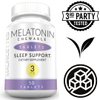 Mauricettes Melatonin 3mg Chewable Tablets - Fast-Acting Sleeping Pills, Natural Sleep Support Aid for Adults & Kids, Dairy & Soy-Free, Unflavored, Non-Addictive, 60 Count