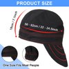 2 Pcs Welding Cap Flame Resistant Welders Caps Reversible Cotton Soft Short Crown Welders Hats with Elastic for Men Women Electrician(Black, Red)