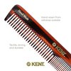 Kent 5T 6.6 Inch Double Tooth Dressing Comb, Multi-Purpose Styling and Grooming Comb for Hair, Beard, and Mustache - Coarse and Fine Teeth for Men, Women, and Kids. Made in England