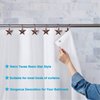 AGPtek Star Shower Curtain Hooks, 12PCS Anti Rust Decorative Resin Hooks for Bathroom, Baby Room, Bedroom, Living Room Decor (Star)