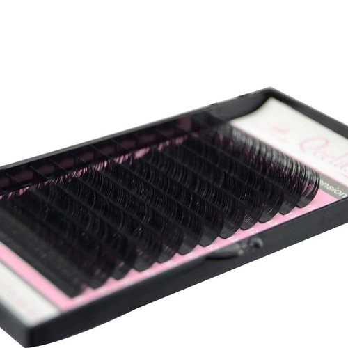 Qeelasee 0.07 Thickness CC Curl 12mm Volume Mink Eyelash Extensions Silk Individual Lash Extensions Semi-permanent Pure Korean Silk lashes Soft Application for Professional Salon Use