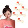 Bone Hair Clips Set For Girls Women 6 Pcs Cute Bone Hair Pins Bangs Side Hair Clip for Girl Hair Barrettes Flat Clip for Her Hair Accessories Makeup Application