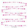 Hot Pink Party Decorations Circle Dots Garland Rose Pink White Hanging Paper Polka Dots Streamer for Birthday Bachelorette Engagement Wedding Baby Bridal Shower Anniversary Minnie Theme Party Supplies