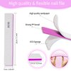 Professional Nail File Double Sided 80/80 Grit Nail Files Manicure Tools for Nail Grooming and Styling, 12 Pcs File Nail for Poly Nail Extension at Salon