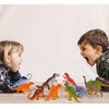 FINGOOO 39 Piece Mini Dinosaur Figures, Assorted Vinyl Plastic Dinosaur Toys for Easter Gifts Dino Party Cake Toppers