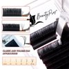 BeautyPros Professional Eyelash Extension Kit – Curl B,C,D,J & M - Volume Lash Extensions - Eyelash Extensions Supplies Mix Tray (8-16mm) - 0.03,0.05,0.07,0.015, 0.20mm Thickness -Black (D-Curl - 0.03mm)