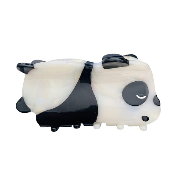 Sleepy Panda Hair Clip,Acetate Claw Clips,Hair Clips for Women
