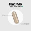 Codeage Meditate Vitamins Supplement - GABA, DHH-B, CognatiQ, Ashwagandha, Organic Mushrooms - Mind Vitamins Relaxation Calmness Support - Vegan - Non-GMO - 60 Capsules