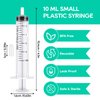JOLLY PARTY 10ml Syringes 100 Pack Plastic Small Syringe with Tip Cap, Measuring Syringe, Oral Syringe for Scientific Labs, Feeding Pets, Measurement,Refilling, No Needle