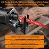 25 Pack 9 Inch 6/12 Tpi Reciprocating Saw Blades for Wood and Nail-Embedded Wood Cutting, Bi-Metal Sawzall Blades with Non-Stick Coated for Less Heat and Friction
