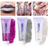 PAQIMAN Blue Face Glitter,Sparkling Neon Outfit Party Holographic Sequins Paint Body Glitter Gel Makeup.(01# Blue)