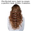 ASKUANG Halo Hair Extensions for Women Wavy Curly Hair Extensions Invisible Wire Adjustable Size Removable Secure Clip in Extensions (Black)