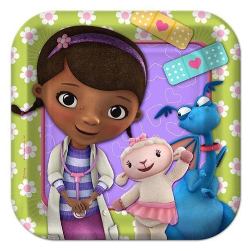 Doc McStuffins Small Square Paper Plates (8ct)