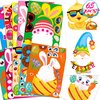 65Sheets Easter Stickers Crafts for Kids - Make-a-Bunny/Egg/Gnome/Sheep Games, Basket Stuffers Gifts Activities Party Favors Supplies (Small Size)