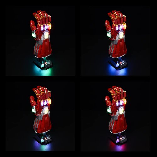 Lighting Kit for Nano Gauntlet 76223 Decor, Decoration LED Lights for Lego 76223 Building Blocks Model (Not Include The Lego Set)