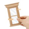 iLAND Dollhouse Accessories on 1/12 Scale, Wooden Dollhouse Window w/Molding in Neoclassical Style