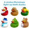 Jofan 6 Pack Christmas Light Up Ducks Bath Toys Christmas Toys for Kids Toddlers Boys Girls Christmas Stocking Stuffers Party Favors Gifts