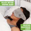 BARMY Weighted Sleep Mask for Women and Men (0.8lb/13oz) Weighted Eye Mask for Sleeping, Eye Cover Blocks Light Helps Relaxation and Night Sleep, Comfortable Blackout Sleeping Mask, Gray