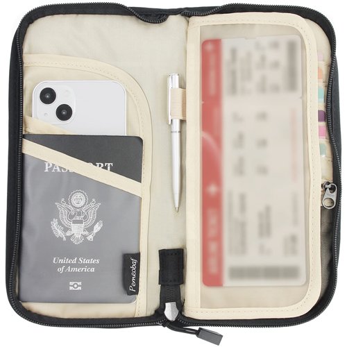 Ababuli Travel Document Organizer, Passport and Vaccine Card Holder Combo, Passport Holder with Vaccine Card Slot RFID Blocking Travel Document Holder, Document Cover Case with Vaccine Card Holder