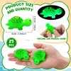25PCS Rubber Turtle Bath Toys Glow in The Dark Green Floating Squeaky Sea Turtle Rubbe Toys, Cute Screaming Sound Rubber Turtle Bulk for Bath Shower Swimming Pool Birthday Beach Decor