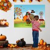 ASTARON Pin The Hat on Turkey Thanksgiving Pin The Tail Party Games Activities for Kids 36 Stickers Fall Festival Kids Birthday Family Party Games